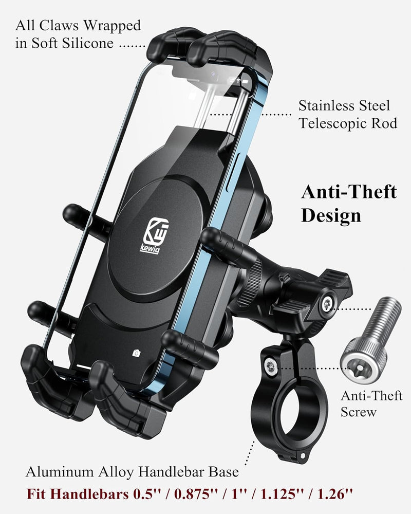 BRCOVAN Motorcycle Phone Holder with Vibration Dampener – Secure Your Ride