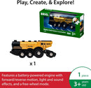 BRIO World Mighty Golden Action Locomotive Battery Operated Toy Train