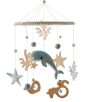 Baby Ocean Whale Nursery Mobile Handmade Gender Neutral Ceiling Decor