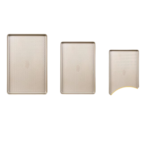Baking Sheet Pan Set, Cookie Sheets for Oven, Nonstick Half/Quarter/Jelly Roll Pans with Diamond Texture Pattern, Heavy Duty Cookie Tray