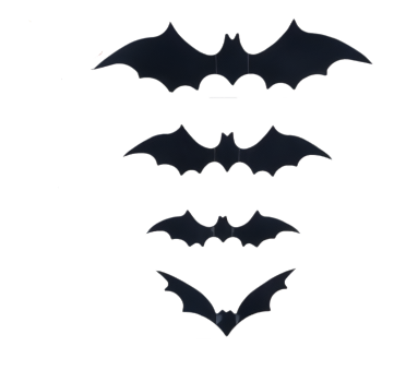 Bats Wall Decor,120 Pcs 3D Bat Halloween Decoration Stickers for Home Decor 4 Size Waterproof Black Spooky Bats for Room Décor