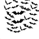 3D Bat Wall Decor Stickers | 120-Piece Halloween Decoration