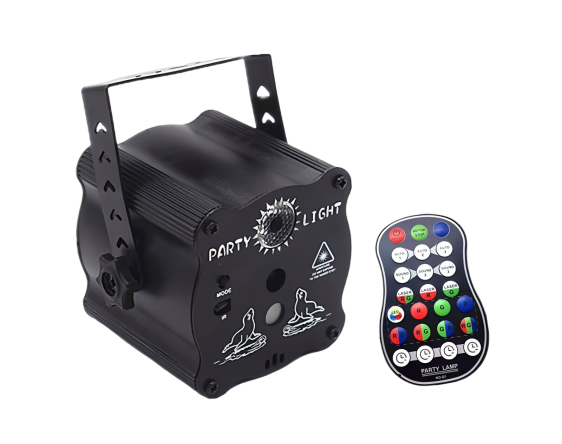 Battery-Powered DJ Disco Stage Lights – Laser & Strobe Projector for Parties and Events