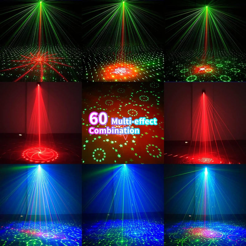 Battery-Powered DJ Disco Stage Lights – Laser & Strobe Projector for Parties and Events