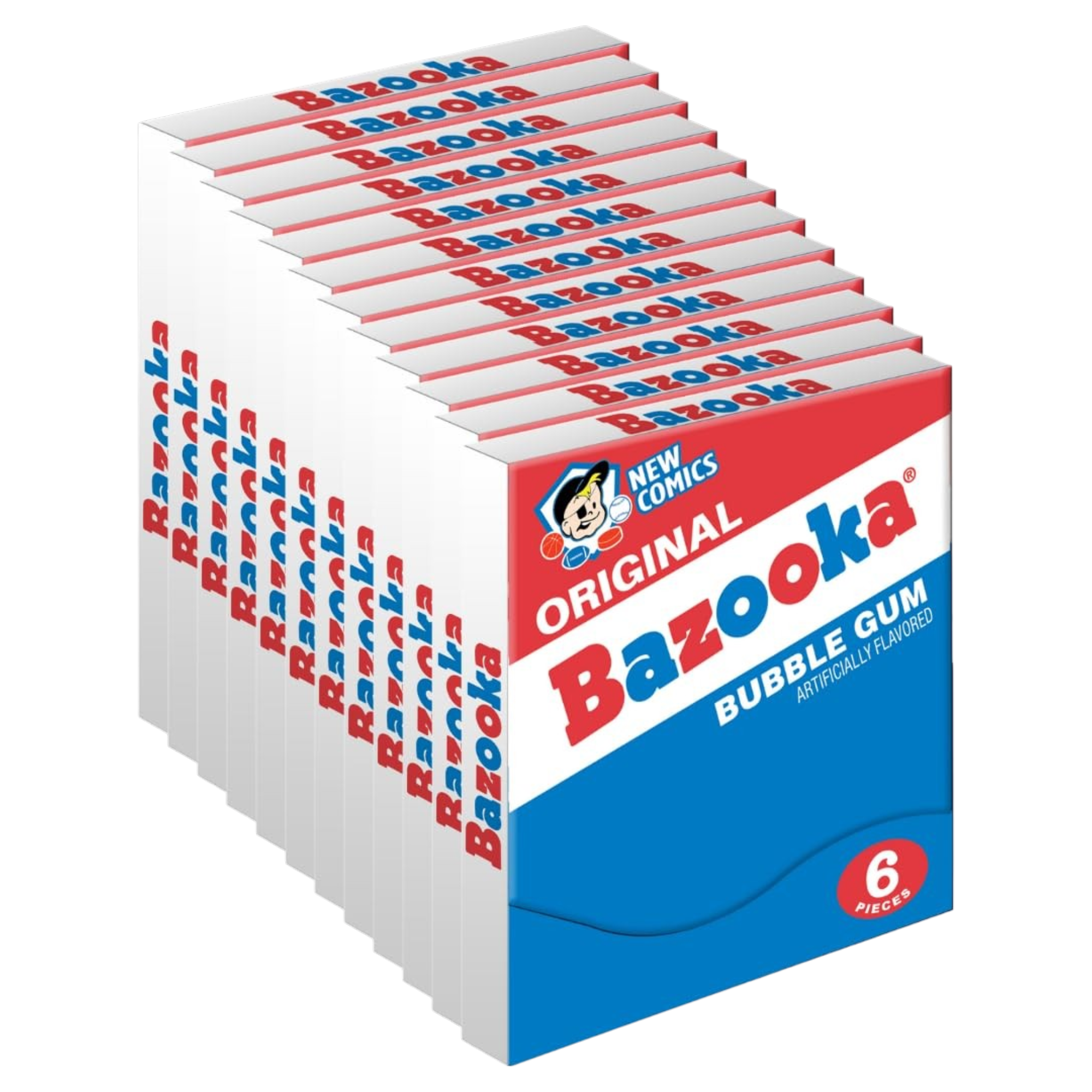 Bazooka Gum Mini Wallet Packs – Classic Bubble Gum Multipack (6 Pack)