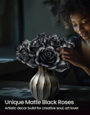 Black Roses Bouquet Building Set – Gothic Botanical Blocks for Decor & Gifting
