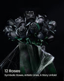 Black Roses Bouquet Building Set – Gothic Botanical Blocks for Decor & Gifting