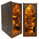 Book Nook Kit – DIY Wooden Dollhouse Booknook with Sensor LED Light