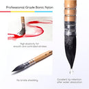 MEEDEN Watercolor Brushes Professional - 4 Pack Synthetic Squirrel Hair Artist Paint Brushes Set with Beech Wood Handle Great for Artists Hobbyists