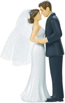 CAKE TOPPER BRIDE & GROOM PLS