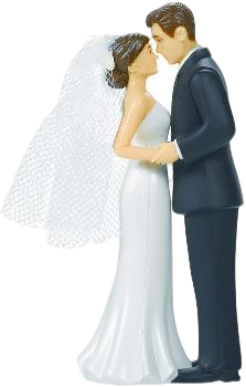 CAKE TOPPER BRIDE & GROOM PLS