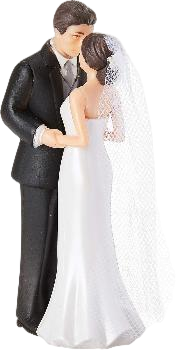 CAKE TOPPER BRIDE & GROOM PLS