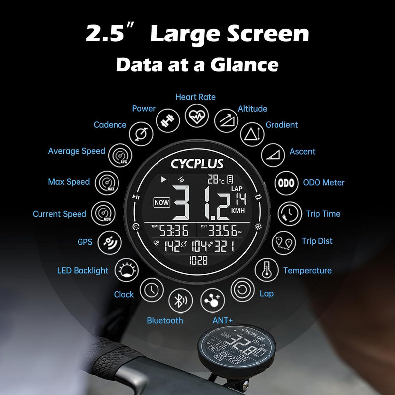 CYCPLUS GPS Bike Computer – Track Every Ride with Precision