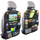 Car Organizer Back Seat With Tablet Holder, 1Pack Seat Back Cover For Kids Toddlers, Kick Mats Protector With 9 Storage Pockets, Keep Cars Vehicles Organized & Tidy, Travel Accessories
