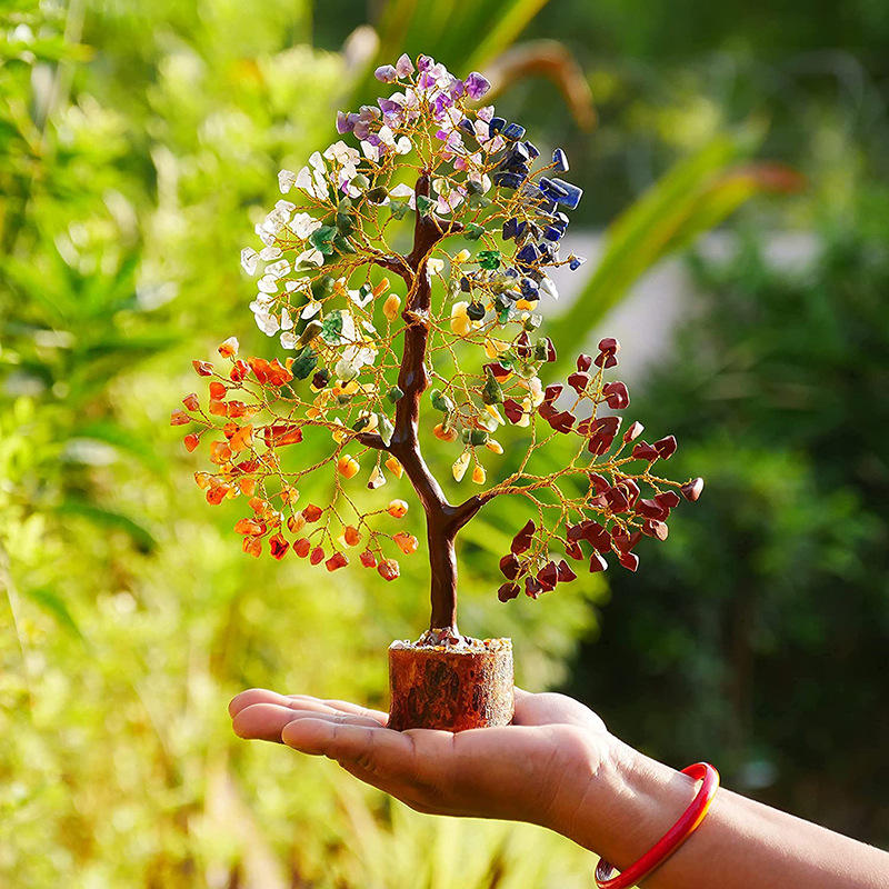 Chakra Tree of Life Crystal Tree with Healing Stones Positive Energy Home Office Decor Spiritual Gift for Women