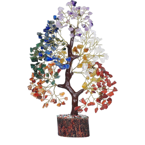 Chakra Tree of Life Crystal Tree with Healing Stones Positive Energy Home Office Decor Spiritual Gift for Women