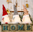 Christmas Gnomes Decorations Indoor Gift Plush with Light 3 Piece Set