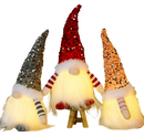 Christmas Gnomes Decorations Indoor Gift Plush with Light 3 Piece Set