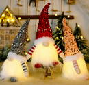Christmas Gnomes Decorations Indoor Gift Plush with Light 3 Piece Set