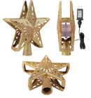 Christmas Star Tree Topper with LED Snowflake Projector Lights