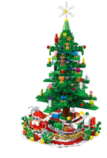 Christmas Tree 701 Pieces 24 in 1 Building Blocks Set Toy, 24 Days Xmas Countdown Calendar, Creative and Fun Cute Christmas Gifts