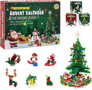 Christmas Tree 701 Pieces 24 in 1 Building Blocks Set Toy, 24 Days Xmas Countdown Calendar, Creative and Fun Cute Christmas Gifts