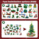 Christmas Tree 701 Pieces 24 in 1 Building Blocks Set Toy, 24 Days Xmas Countdown Calendar, Creative and Fun Cute Christmas Gifts