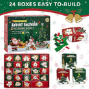 Christmas Tree 701 Pieces 24 in 1 Building Blocks Set Toy, 24 Days Xmas Countdown Calendar, Creative and Fun Cute Christmas Gifts