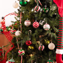 Christmas Tree Ornaments 30 Piece Set Red Green White Shatterproof Baubles for Holiday Decoration