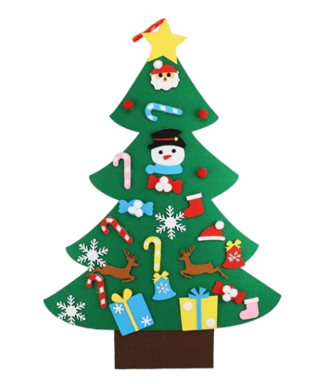 Christmas Tree Set With Ornaments For Kids - Door And Wall Hanging Decorations