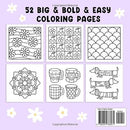 Comfy Patterns Coloring Book – Bold & Easy Cozy Designs for Relaxation