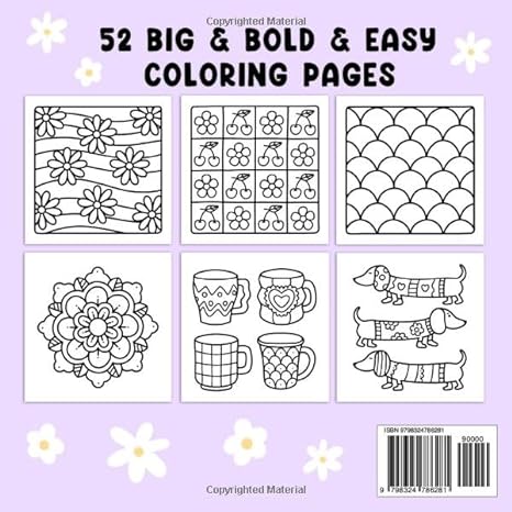 Comfy Patterns Coloring Book – Bold & Easy Cozy Designs for Relaxation