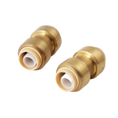 Coupling - Pack of 4 - Push to Connect Brass Plumbing Fitting for PEX Pipe and Copper
