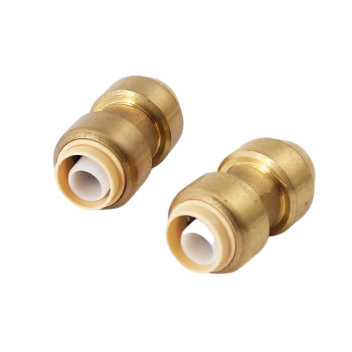 Coupling - Pack of 4 - Push to Connect Brass Plumbing Fitting for PEX Pipe and Copper