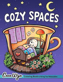 Cozy Spaces Coloring Book – Relaxing Corners with Cute Animal Characters