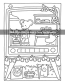 Cozy Spaces Coloring Book – Relaxing Corners with Cute Animal Characters