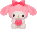 Cute Plush Toys Cartoon Stuffed Plush Doll with Strawberry Love Heart Anime Soft Plush Hugging Pillow Plush Figure for Kids Valentines Day Gifts