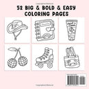 Cute & Groovy Coloring Book – Bold & Easy Designs for Relaxation
