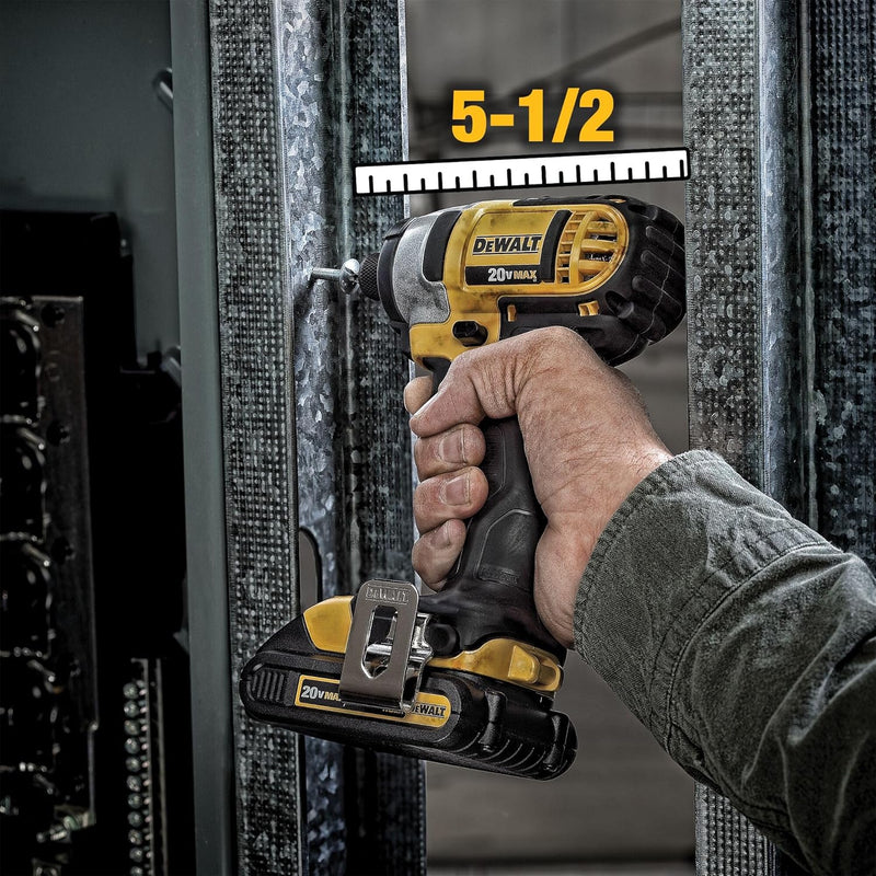 DEWALT 20V MAX Cordless Drill and Impact Driver, Power Tool Combo Kit with 2 Batteries and Charger (DCK240C2)