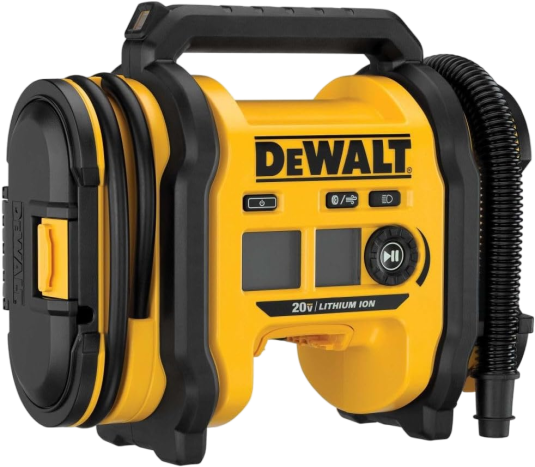 DEWALT 20V MAX Tire Inflator, Compact and Portable, Automatic Shut Off, LED Light, Bare Tool Only (DCC020IB)