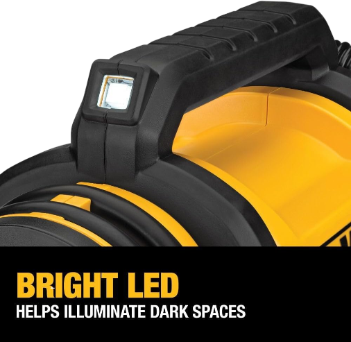 DEWALT 20V MAX Tire Inflator, Compact and Portable, Automatic Shut Off, LED Light, Bare Tool Only (DCC020IB)