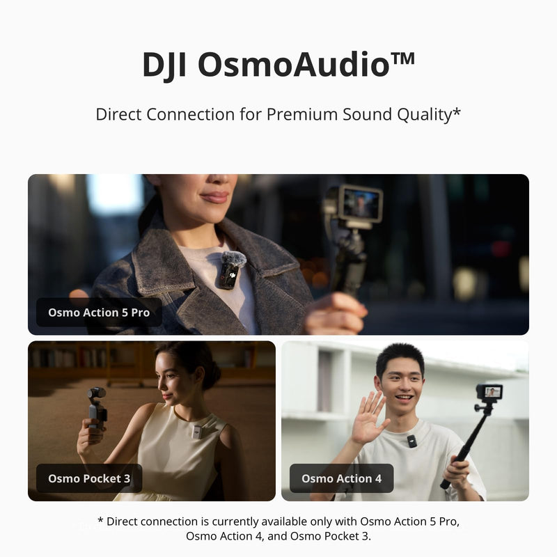 DJI Mic 2 Transmitter – Pearl White, Wireless Microphone with Noise Cancelling