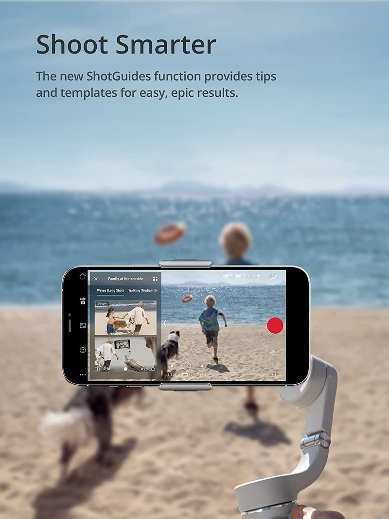 DJI OM 5 - 3 Axis Smartphone Gimbal Stabilizer with Extension Rod, Gray