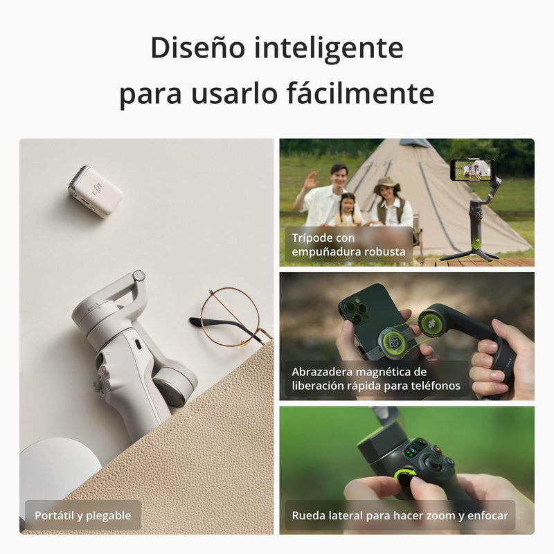 DJI Osmo Mobile 6 - 3 Axis Smartphone Gimbal Stabilizer, Platinum Gray