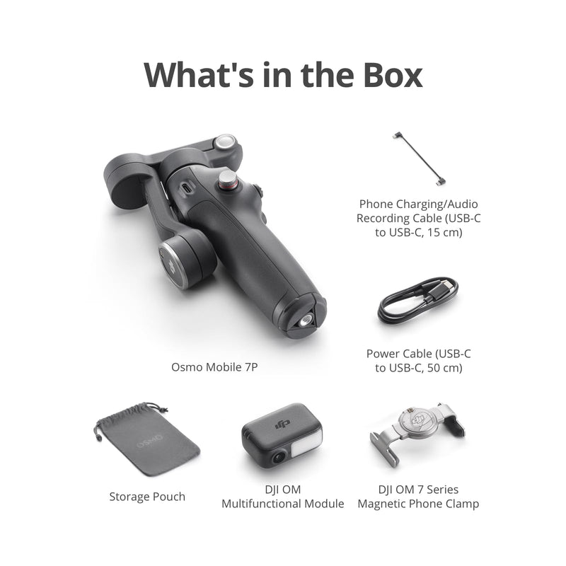 DJI Osmo Mobile 7P - 3 Axis Smartphone Gimbal Stabilizer with Extension Rod & Tripod