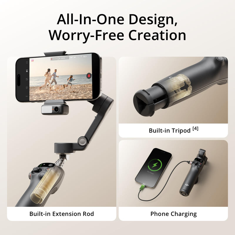 DJI Osmo Mobile 7P - 3 Axis Smartphone Gimbal Stabilizer with Extension Rod & Tripod