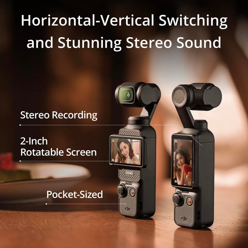 DJI Osmo Pocket 3 Creator Combo – 4K/120fps Vlogging Camera with 1'' CMOS
