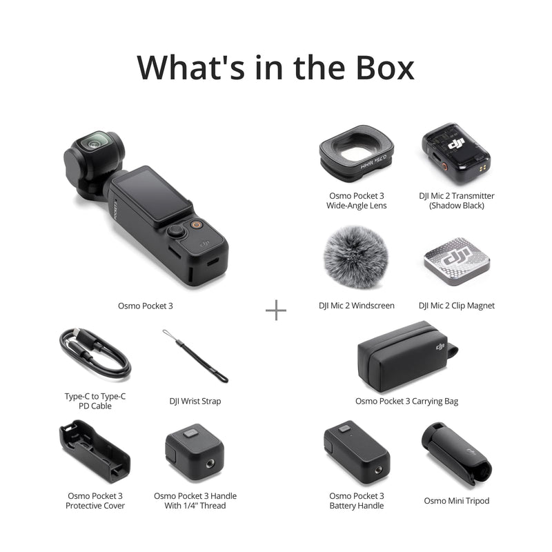 DJI Osmo Pocket 3 Creator Combo – 4K/120fps Vlogging Camera with 1'' CMOS