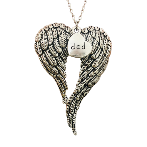 Dad Memorial Angel Wings Christmas Ornament – In Memory Keepsake Gift