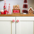 Decorative Knob Covers Red Peppermint 12 Pack Stretch Over Hardware Christmas Holiday Decorations